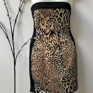 NWOT Guess by Marciano Leopard bodycon dress